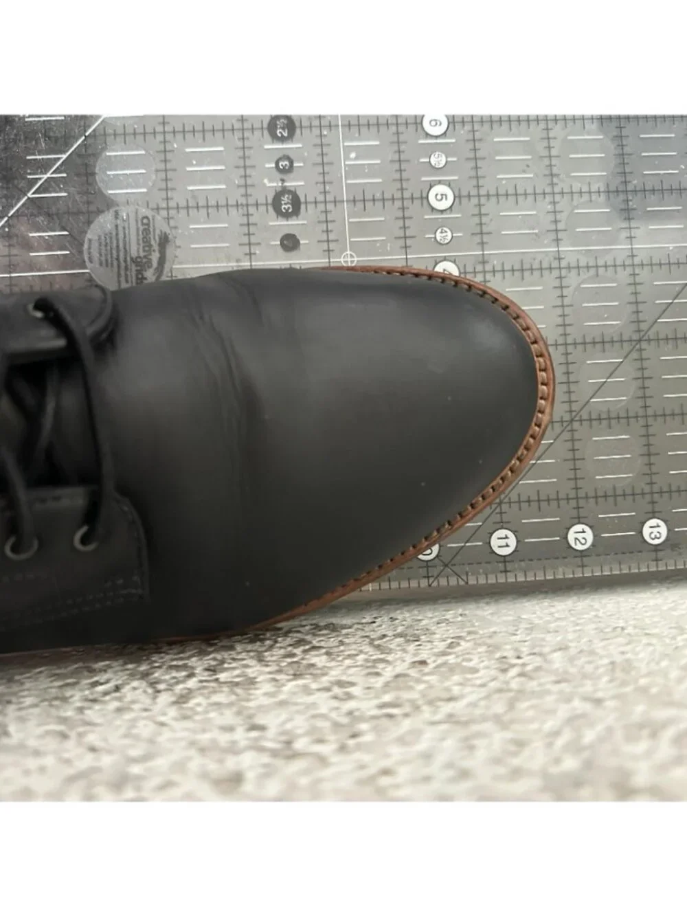 Warfield & Grand Scout Men Size 8.5 Black  Leather Cap Round Toe Ankle Boot